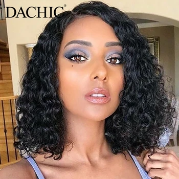 

Bob Wig Water Wave Lace Front Human Hair Wigs 8-14 Inch Pre Plucked 13x4 150% Peruvian Remy Hair Short Bob Water Wigs For Women