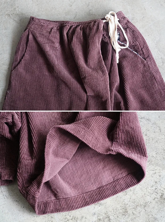 Осень-зима, Ретро стиль, свободные карманы, вельветовые широкие брюки, 2019 новые свободные удобные универсальные женские брюки