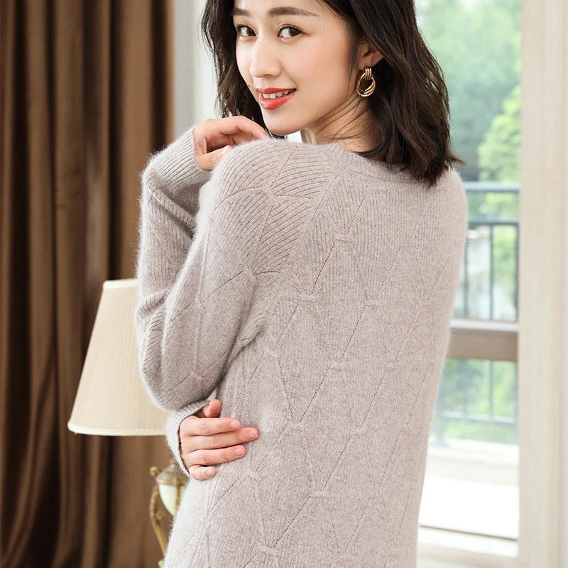 Ceny 100% kaszmirowy sweter z dzianiny damskie swetry 5 kolorów O Neck nowy moda damska swetry standardowe ubrania
