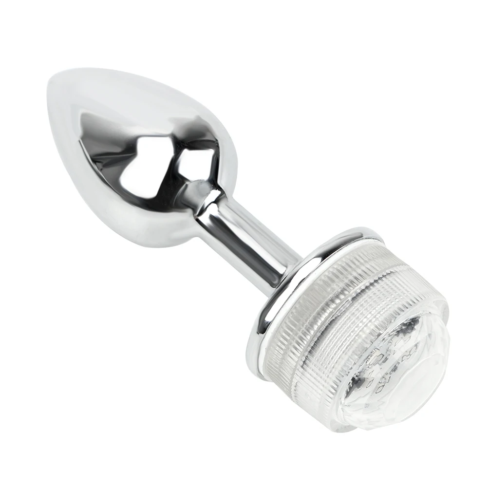 Plug anale in metallo con luce led e telecomando prostata_voghion.com
