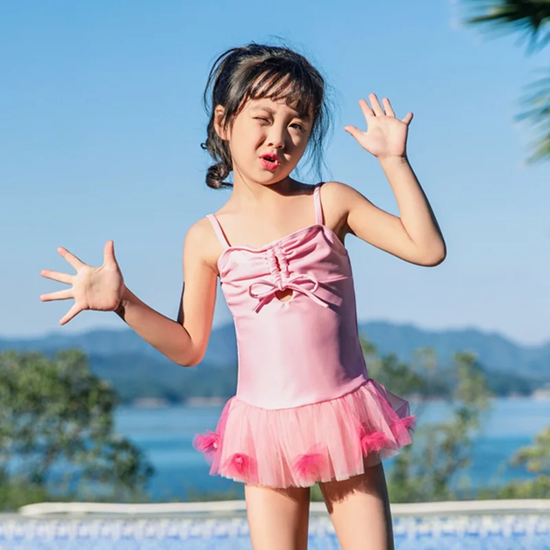 baby girl swimsuit with swim cap