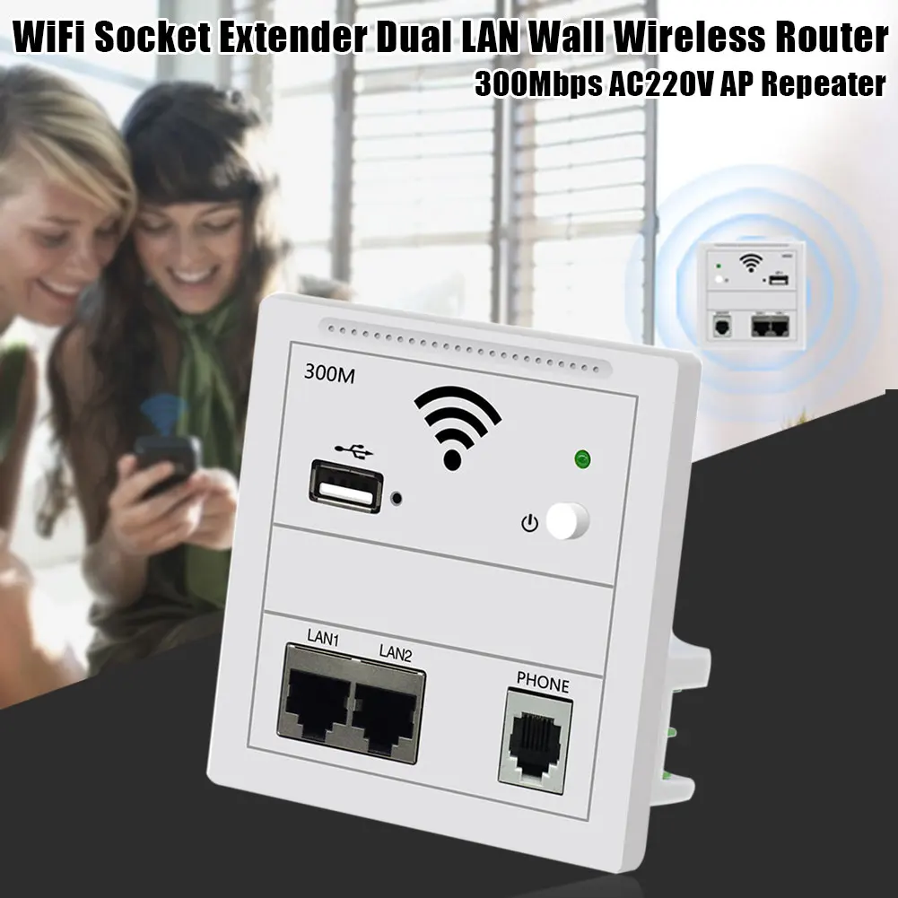 300 Мбит/с usb порт для зарядки телефона отеля ABS AC220V повторитель WiFi розетка настенный беспроводной маршрутизатор Встроенная антенна ИНН аксессуары