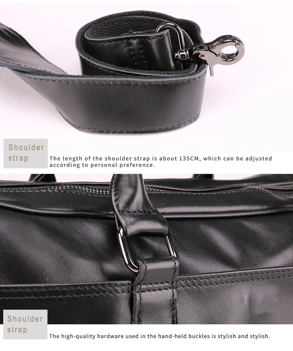 JOGUJOS обновленный черный мужской портфель из натуральной кожи мужской деловой портфель сумка для ноутбука Мужская сумка через плечо