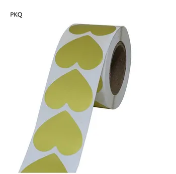 

blank gold heart shape sticker label Golden Seal Sticker Heart Paper Label Adhesive Gift Seal Stickers Gift