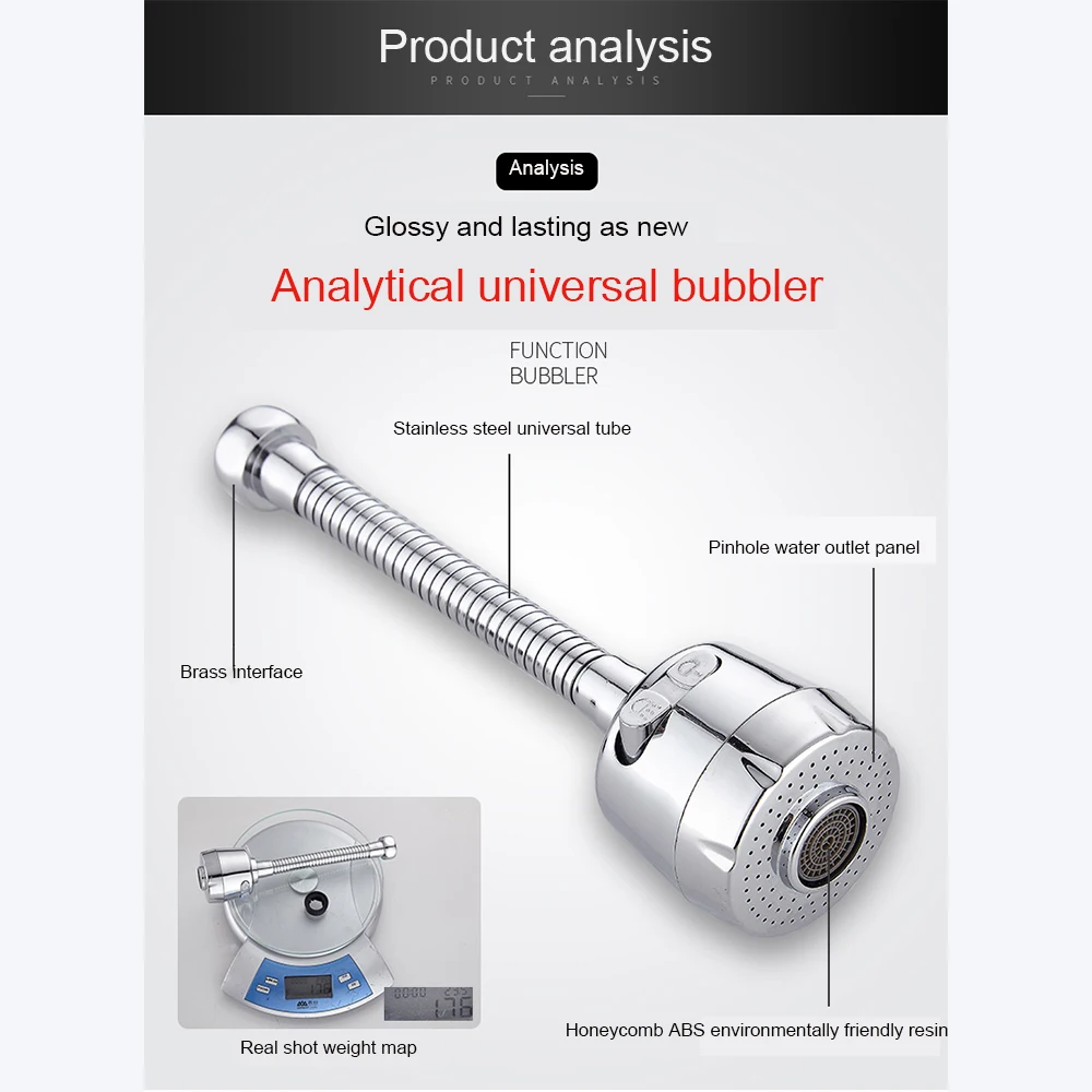 Гибкий кран удлинитель из нержавеющей стали 360 Вращающийся аэратор кран фильтр адаптер распылительная головка кухня Аксессуары для ванной