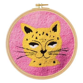 

DIY Knitting Wool Rug Hooking Kit Handcraft Woolen Embroidery Creative Gift with Punch Needle 2020 new arrival