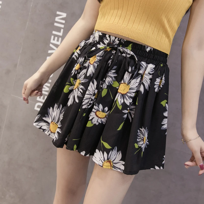 

Summer Fashion Skirt Shorts Fake Two-piece Split Trousers High Waist Zip Solid Color Skirt Women's Shorts vadim Harajuku