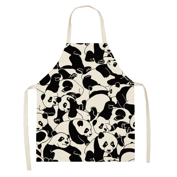 1pcs/lot Cartoon Panda theme apron for kitchen for children's kitchen apron or womens kitchen aprons kitchen apron
