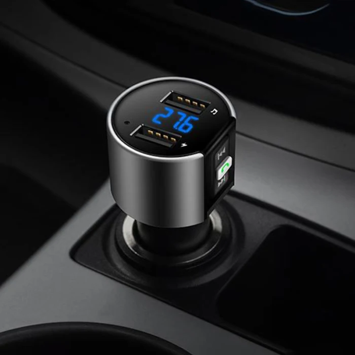 Беспроводной автомобильный Bluetooth fm-передатчик MP3-плеер Радио адаптер автомобильный комплект 2-USB зарядное устройство