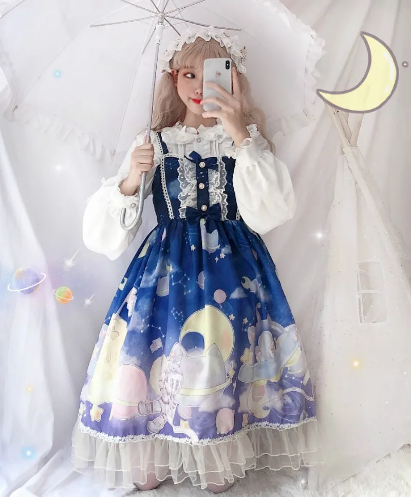Cosplay&ware Lolita Dress Sweet Cute Japanese Kawaii Girls Princess Maid Vintage Gothic Printed Patterns Lace Pink Summer Skirt -Zentai shop online H53be324f14ce4dac8cdde5770b636ec7A.jpg