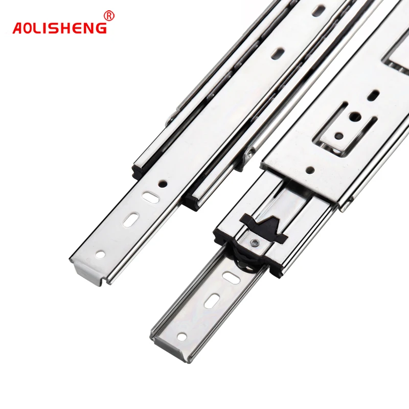 

AOLISHENG heavy rail 51 wide slide rail load-bearing cabinet thickened three-section rail drawer rail industrial slide rail