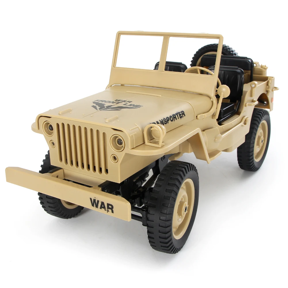Hipac RC Truck 2.4G 4WD Convertible Military Off-Road 4-Wheel Drive Climbing Car 15Km/h 1:10 Remote Control Toys for kid Gift