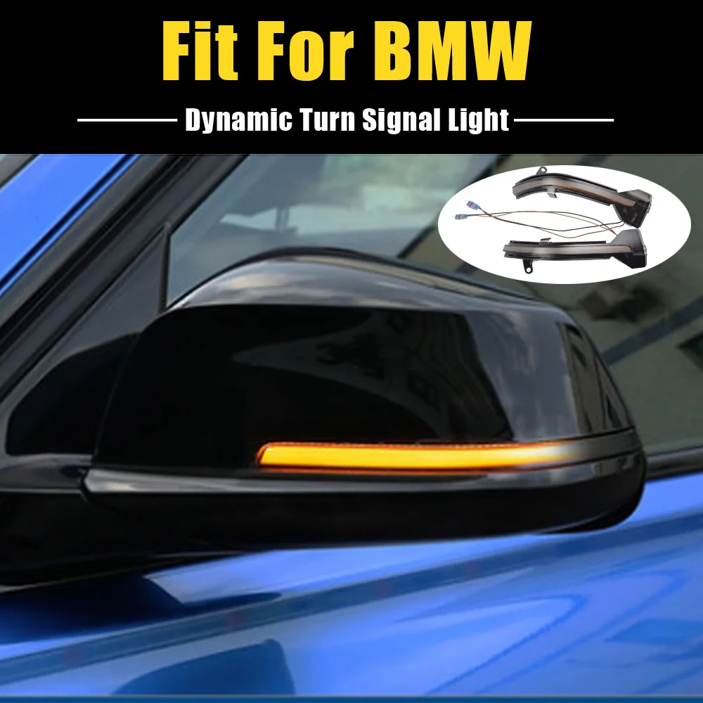 

For BMW 5 6 7 Series F10 F11 F07 F06 F12 F13 F01 LED Dynamic Turn Signal Blinker Sequential Side Mirror Indicator Light