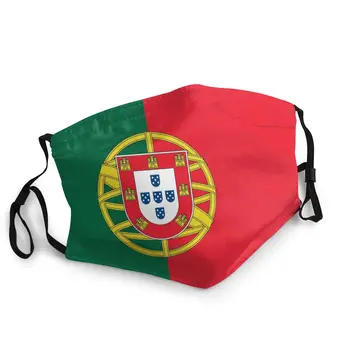 

Flag Of Portugal Adult Non-Disposable Mouth Face Mask Anti Haze Dustproof Mask Protection Cover Respirator Mouth Muffle