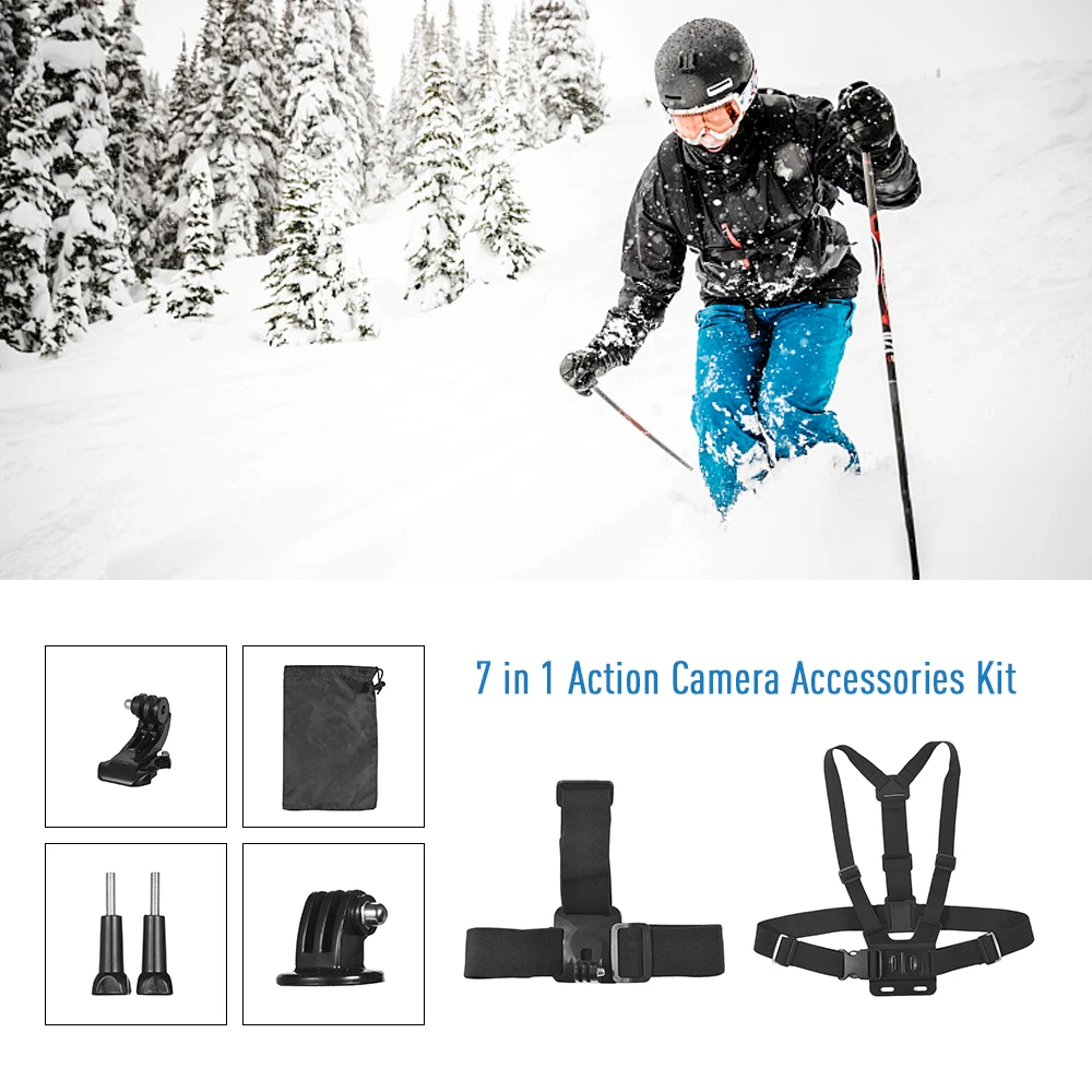 Andoer 7в1 комплект аксессуаров для GoPro Hero 6 5 Xiaomi Yi SJCAM AKASO EK7000 Brave Комплект крепления