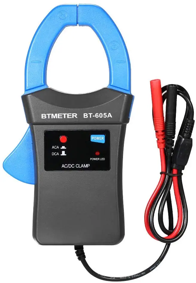 BTMETER Clamp Meter BT-605A AC/DC 600A Clamp-on Current Probe Amp Adapter with battery Perfect for Work with Digital Multimeters BTMETER Clamp Meter BT-605A AC/DC 600A Clamp-on Current Probe Amp Adapter with battery Perfect for Work with Digital Multimeters