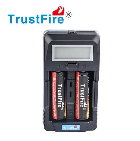 TrustFire TR-011 цифровой Смарт ЖК-дисплей Дисплей Li-Ion Батарея Зарядное устройство+ 2 x TrustFire Защищенный 18650 2400 мАч аккумулятор и зарядное устройство 20 компл./лот - Цвет: Черный