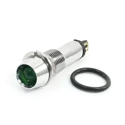 

DC24V 8mm Power Illuminated Green LED Signal Indicator Pilot Lamp