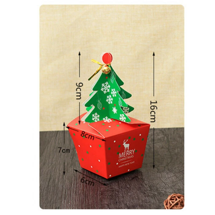 10 шт., сумки для рождественской вечеринки, коробки для конфет, подарочные коробки для конфет, TN99