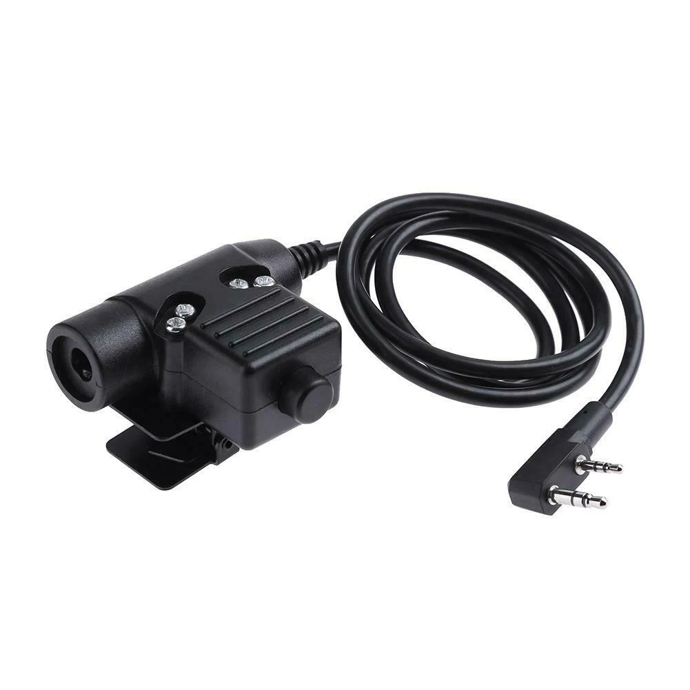 U94 PTT Headphone Accessory Black Z TAC Radio Standard Walkie Talkie Clip On Portable Military Adapter Button Switch Hunting