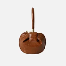 Натуральная кожа женская сумка винтажная Подушка Бостонская коробка баррель круглые маленькие сумки клатчи вечерние наручные сумки женские ниши шик