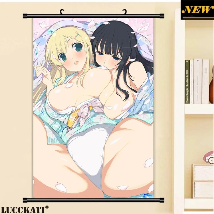 4yande.re 424510 breasts no_bra open_shirt pantsu senran_kagura senran_kagura-_peach_beach_splash yaegashi_nan yomi_(senran_kagura) yukata yuri_副本