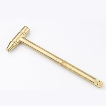 

Copper Hammer 5 In 1 Multifunctional Hammer Built-in Small Screwdriver Indoor Outdoor Mini Tool JS22