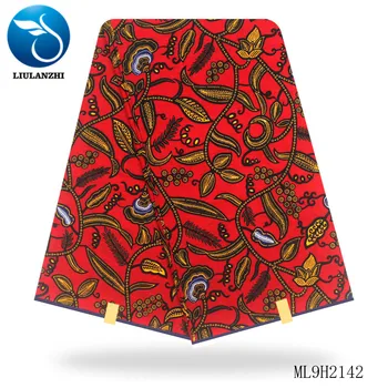 

LIULANZHI African Wax Print Hot Selling Ankara Wax 100% Cotton for Dress Prints Tissu Sewing Wax ML9H2131-42