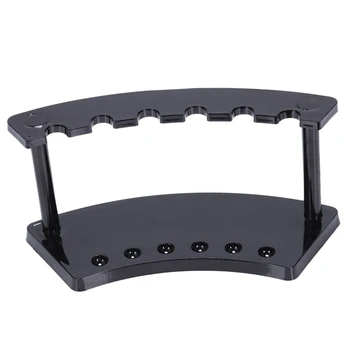 

Office Desk Black Plastic 6 Position Pen Pencil Holder Stand