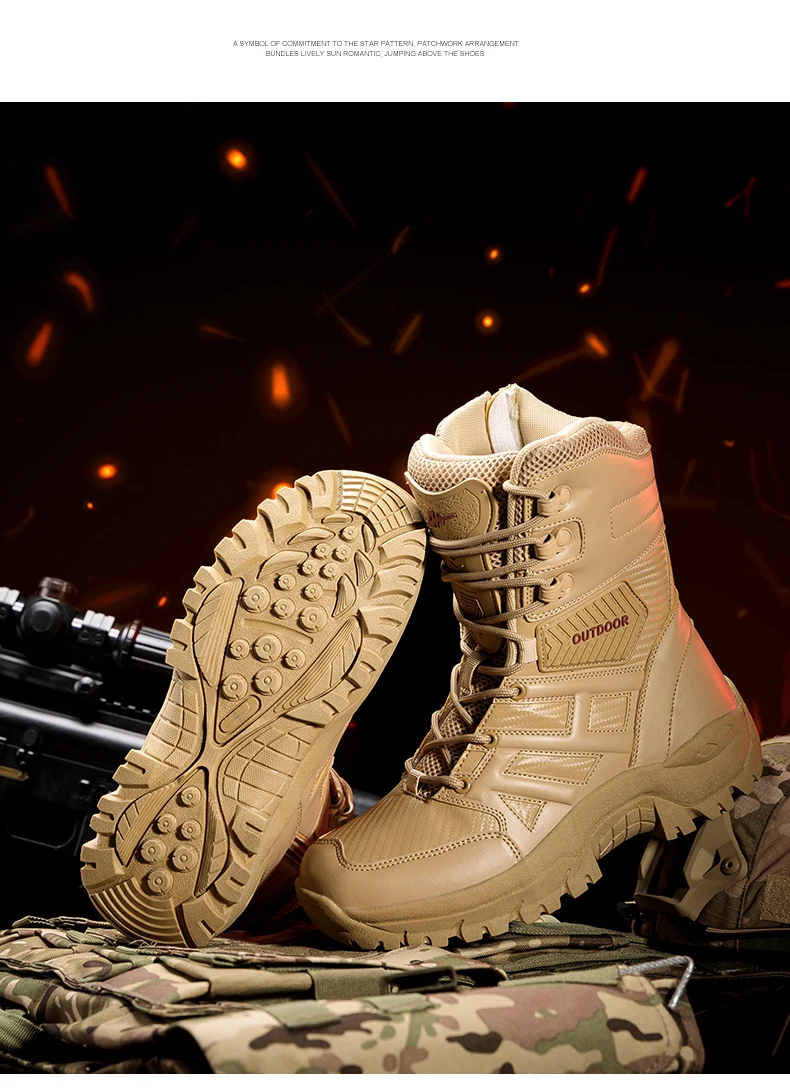 Мужские тактические ботинки большого размера; водонепроницаемые кожаные походные ботинки; уличные Нескользящие армейские ботинки; ботинки для альпинизма; мужские зимние кроссовки