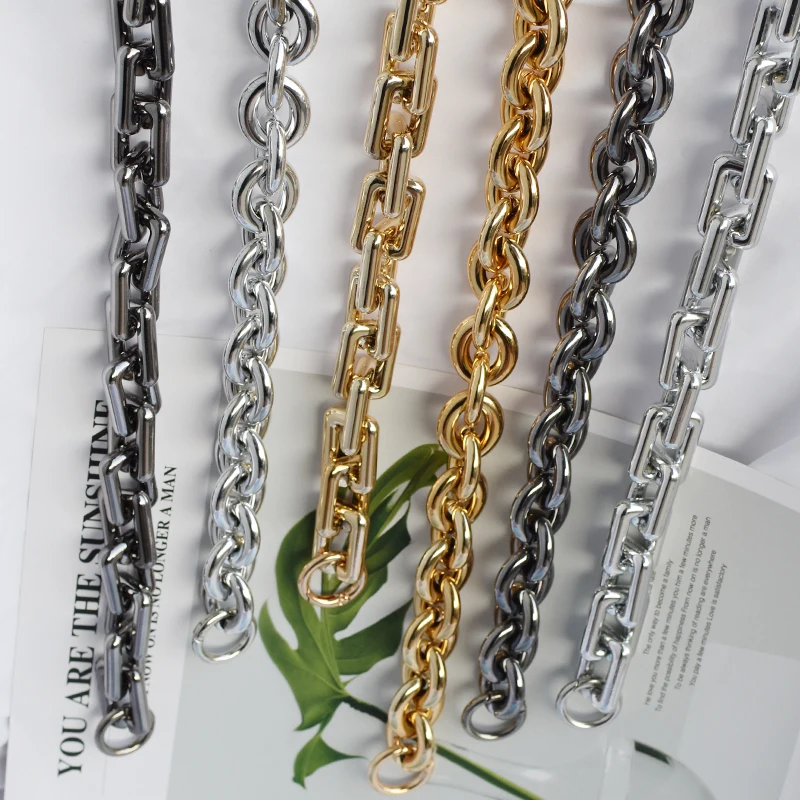 Bolsa de plástico con cadena para dama Súper elegante, bolsa de mensajero con correas para el brazo, bolso de mano, piezas para mochilas, fácil de combinar, correas de bolsa cruzada