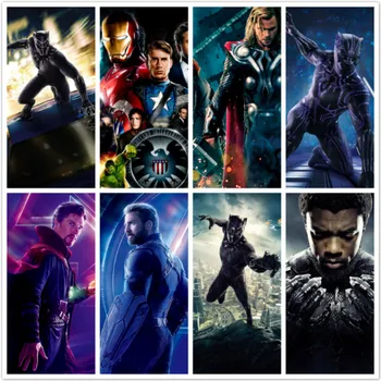 

Avengers Wall Sticker Iron Man printing Thor poster wall sticker Black Panther paper Doctor Strange poster with stick