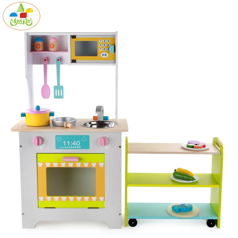  Wooden Multi-functional CHILDREN'S Toy Model Kitchen Stove Kitchen Children Play House Model Kitche - 4000267443580
