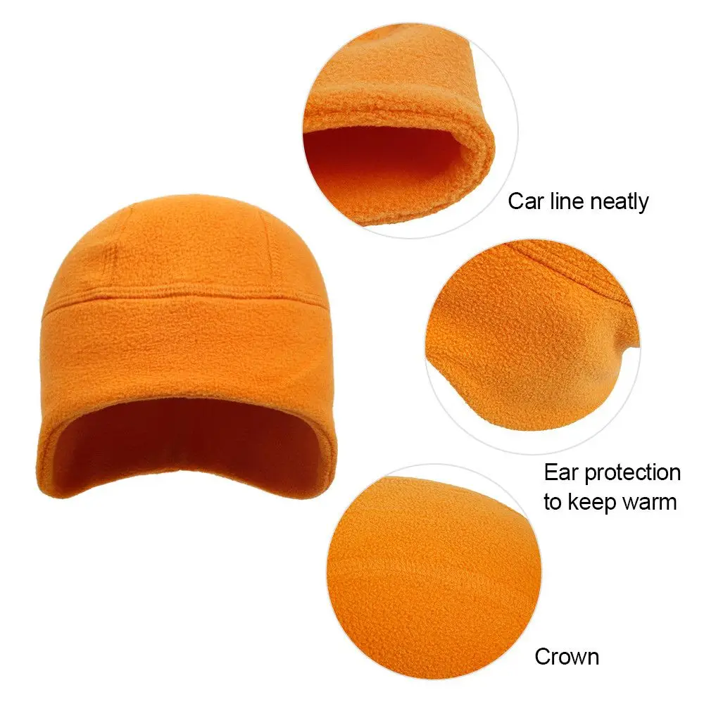 Outdoor Polar Fleece Angeln Radfahren Schädel Kappe mit Ohr Abdeckung Winter Warme Mütze Unisex Fleece Hüte Beanie Hut – Detail 7