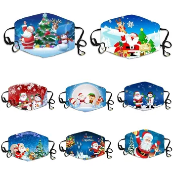 

Mascarar Reusable Face Mask Christmas With Activated Carbon Filter Breathable Mask Dustproof Protective Mouth Muffle Mondkapjes