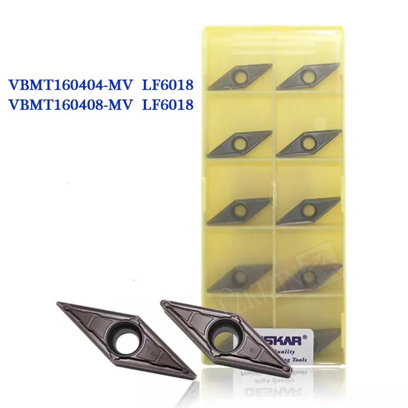 

10pcs DESKAR VBMT160404 VBMT160408 MV LF6018 LF6118 Carbide Insert VBMT Blade CNC Lathe Cutter Turning Tool for Stainless steel