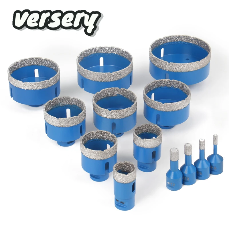 Free Shipping 1PC Versery M14 Thread Dry Vacuum Brazed Diamond Drilling Core Bit Ceramic Tile Drill Bits Granite Marble Hole Saw