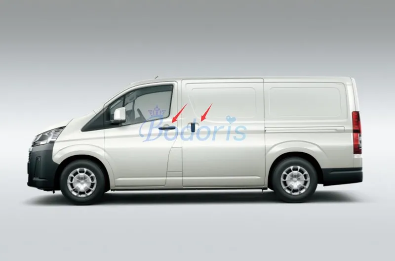 Для Toyota Hiace карбоновое волокно цвет двери Hanlde Чаша отделка вкладыша панель хром автомобиль Стайлинг Аксессуары