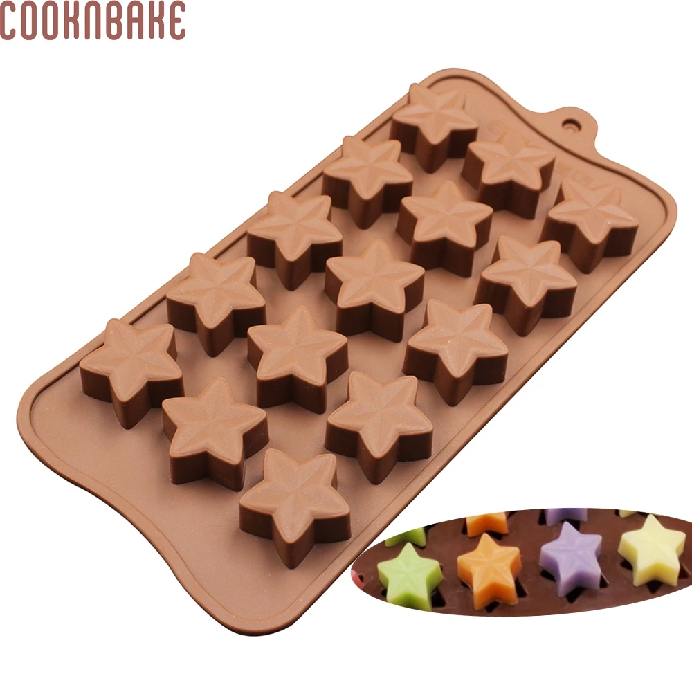 COOKNBAKE силиконовая форма для шоколада конфеты звезда Торт Украшение Инструмент 15