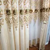 European luxury velvet curtain gold print high shade dining living bedroom curtains blackout window tulle curtains ► Photo 3/6