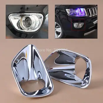 

Car 2 Pieces ABS Front Fog Lamp Light Cover Frame Molding Trim Set For Jeep Cherokee 2013-2016 2014 2015 [QPA383]