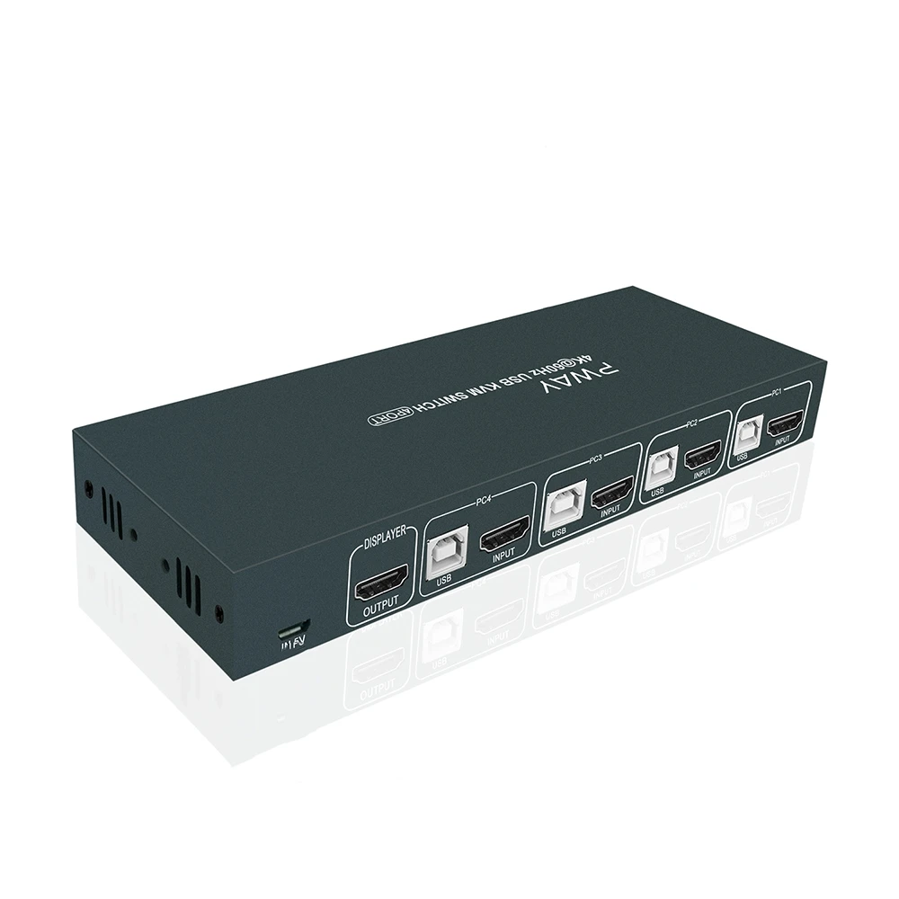 Pway Kvm Switch Usb 2.0 Switch Selector 4port Pcs Sharing 4 Devices Usb