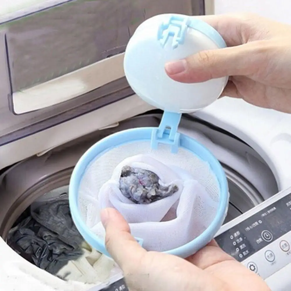 BabiQ Lint Filter Bag Reusable Washing Machine Floating Lint Mesh Bag Washing Machine Hair Net Pouch