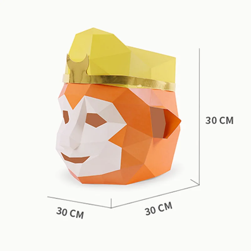 3D путешествие на Восток маска креативная ручная работа Вечерние Маски DIY Бумага матрица голова для косплея маска для вечеринок, реквизит для фото король-обезьяна