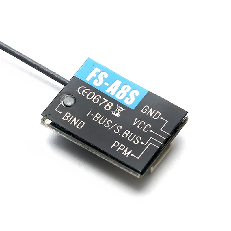 Мини приемник Flysky FS A8S 2 4G 8CH с PPM i BUS SBUS выход для дрона квадрокоптера запасные