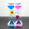 Hot Sale Kid Toys Double Heart Floating Liquid Motion Bubble Drip Oil Hourglass Timer Clock Kids Gifts Visual Movement Hourglass ► Photo 1/6