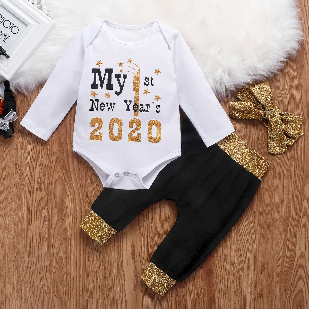 Комплект одежды из 3 предметов для новорожденных мальчиков и девочек 0-24 месяцев; комплект одежды на год; комбинезон; боди+ штаны