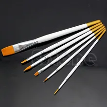 Набор из 6 шт профессиональных художников кисти Краски нейлон волосы акварельные масла акриловые