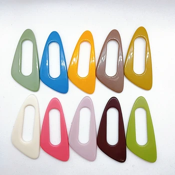 

DIY Super Large Triangle Hollow Macaron Hairpin SMD Hair Jewelry Earrings Accessories Material 6pcs