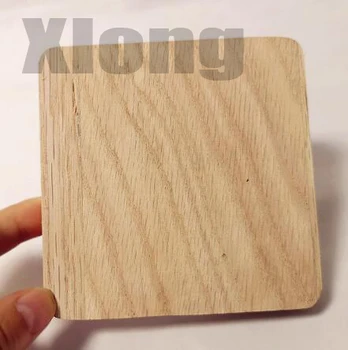 

3pcs side:100mm Thickenss:14mm Rounded Corner American Red Oak Wood Chip Solid Wood Rounded Square Board Model Square Wood Chip